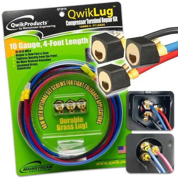 QwikLug Terminal repair lugs 10 AWG, 4ft leads, Qwikproducts, Mfr#: QT2910